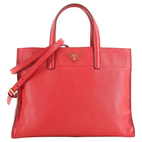 prada tote triple pocket convertible saffiano leather tan|Bags .